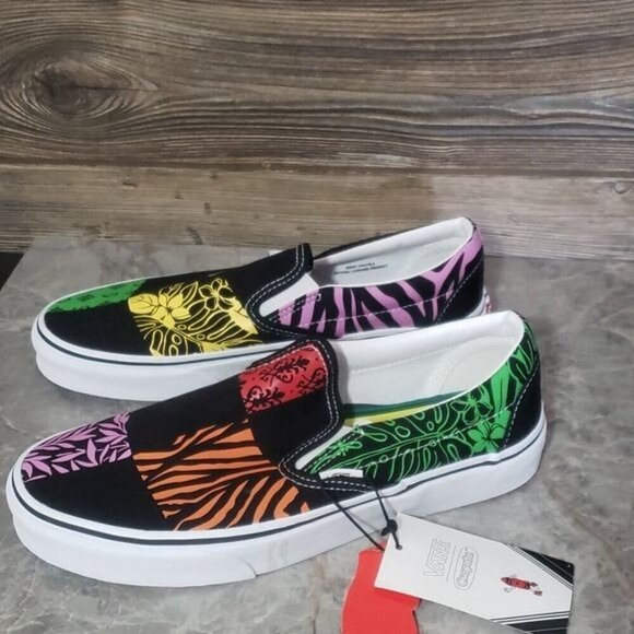 New Vans Slip On Crayola Sneakers Deadstock Wearable Art Indie Alt Skater Artsy - Picture 6 of 8